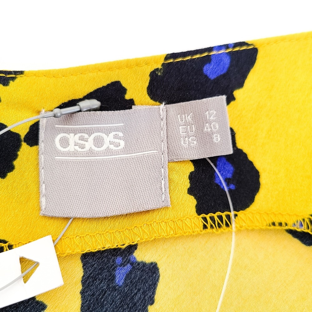 Asos Design Curve Leopard Print Midi Slip Dress Womens 8 Spaghetti Strap New NWT - Picture 5 of 7